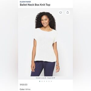 Eileen Fisher Ballet Neck Box Knot Top